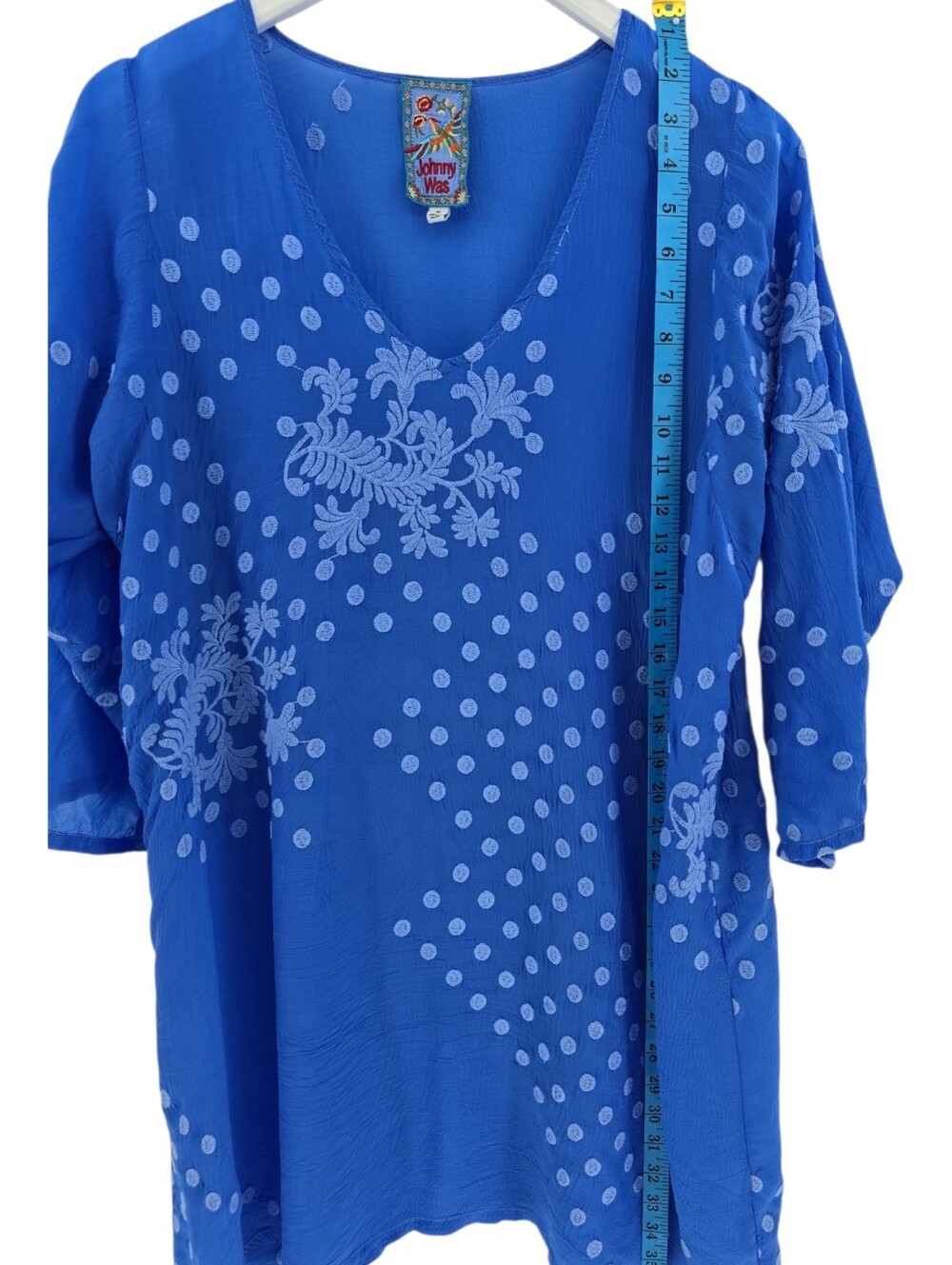 Johnny Was Rion Soleil Tunic/Mini in Blue Size Medium - Picture 6 of 9